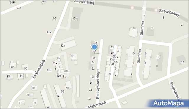 Lubin, Pietrzykowskiego Zbigniewa, 3b, mapa Lubin