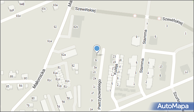 Lubin, Pietrzykowskiego Zbigniewa, 3e, mapa Lubin