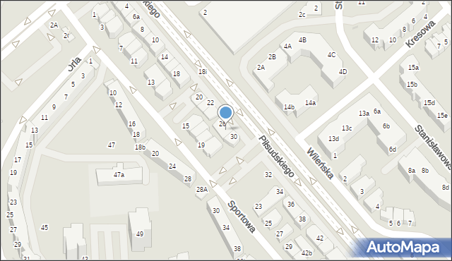 Lubin, Piłsudskiego Józefa, marsz., 28, mapa Lubin