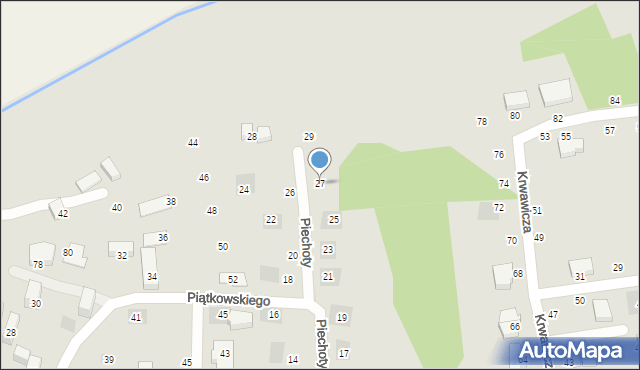 Lublin, Piechoty Józefa, 27, mapa Lublina