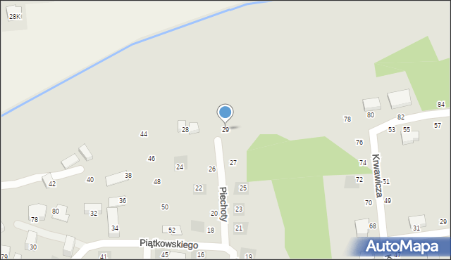 Lublin, Piechoty Józefa, 29, mapa Lublina