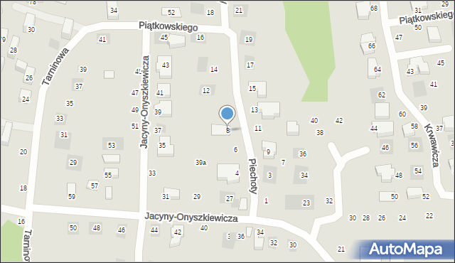 Lublin, Piechoty Józefa, 8, mapa Lublina