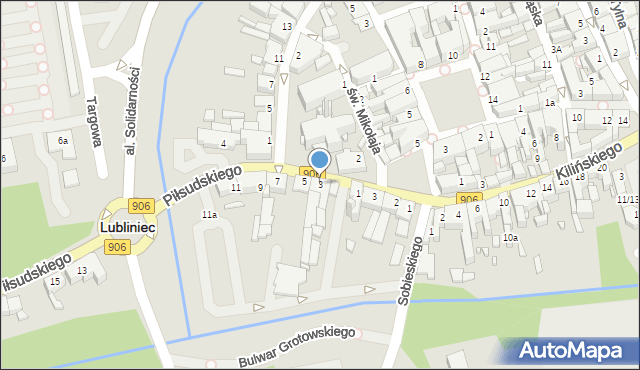 Lubliniec, Piłsudskiego Józefa, marsz., 3, mapa Lubliniec