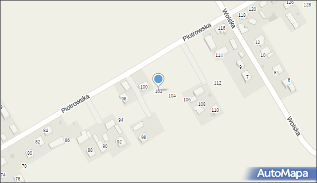 Luborzyca, Piotrowska, 102, mapa Luborzyca