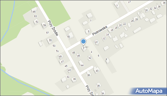 Luborzyca, Piotrowska, 2, mapa Luborzyca