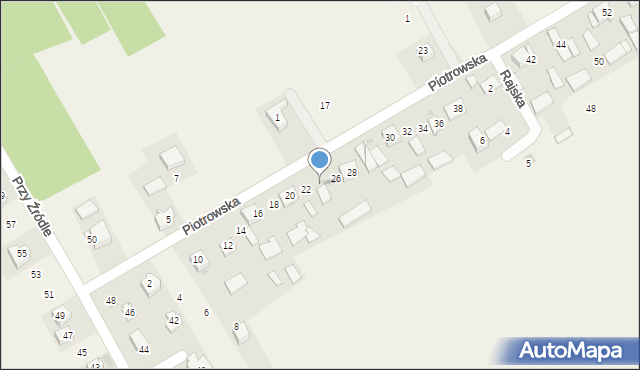 Luborzyca, Piotrowska, 24, mapa Luborzyca