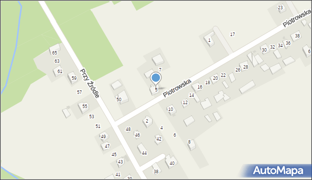 Luborzyca, Piotrowska, 5, mapa Luborzyca