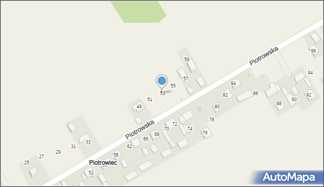 Luborzyca, Piotrowska, 53, mapa Luborzyca