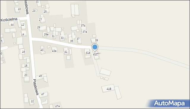 Luboszyce, Piaskowa, 41C, mapa Luboszyce