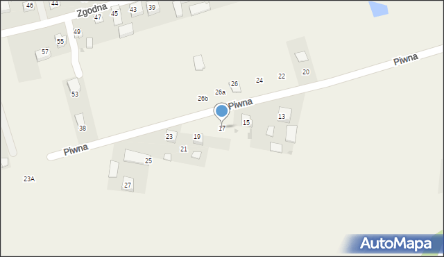 Łuczyce, Piwna, 17, mapa Łuczyce