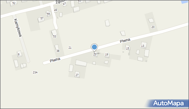 Łuczyce, Piwna, 23, mapa Łuczyce