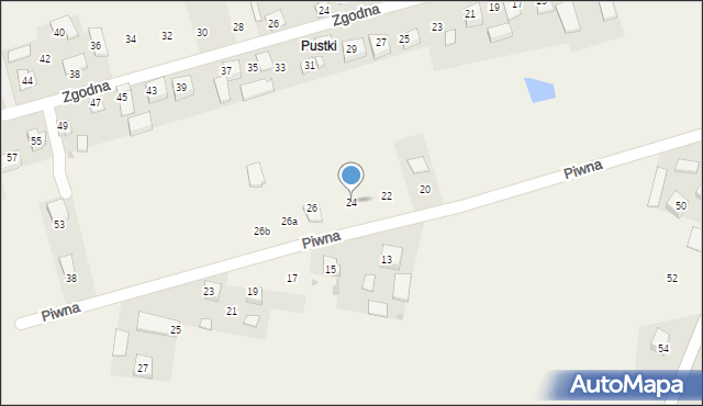 Łuczyce, Piwna, 24, mapa Łuczyce