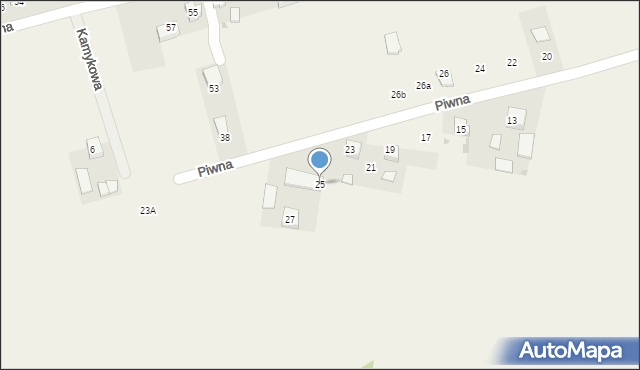 Łuczyce, Piwna, 25, mapa Łuczyce