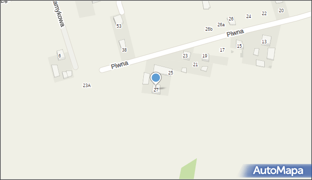 Łuczyce, Piwna, 27, mapa Łuczyce