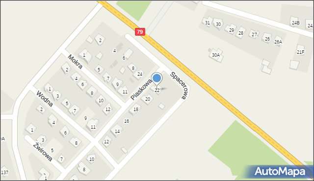 Łuczynów, Piaskowa, 22, mapa Łuczynów