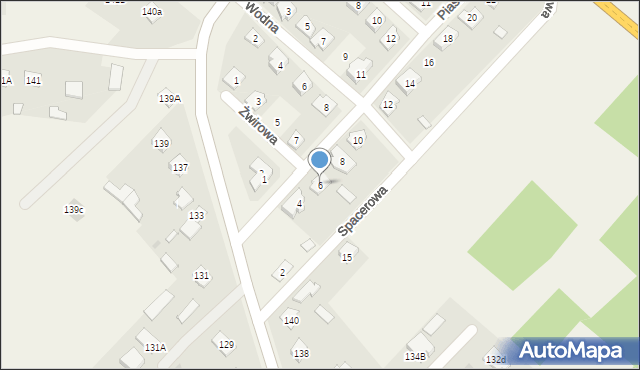 Łuczynów, Piaskowa, 6, mapa Łuczynów