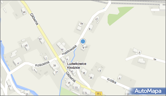 Ludwikowice Kłodzkie, Piastowska, 6, mapa Ludwikowice Kłodzkie