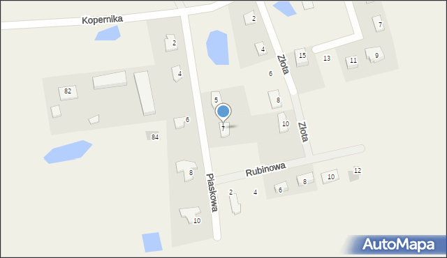 Ługwałd, Piaskowa, 7, mapa Ługwałd