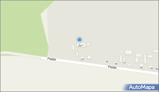 Lututów, Piaski, 102, mapa Lututów