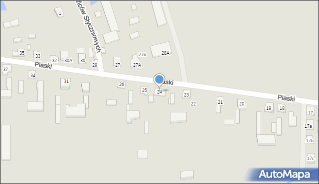 Lututów, Piaski, 24, mapa Lututów