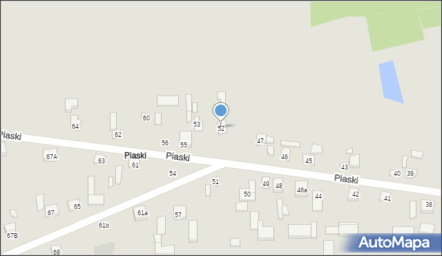 Lututów, Piaski, 52, mapa Lututów