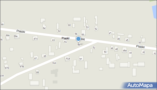 Lututów, Piaski, 54, mapa Lututów