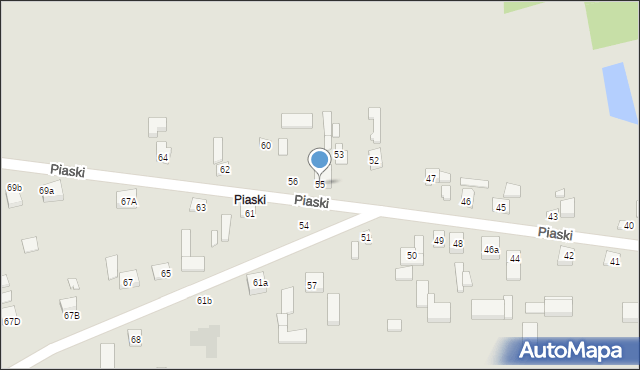 Lututów, Piaski, 55, mapa Lututów