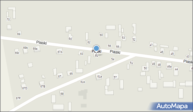 Lututów, Piaski, 61, mapa Lututów
