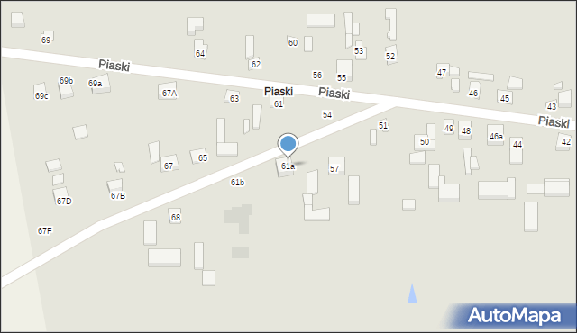 Lututów, Piaski, 61a, mapa Lututów