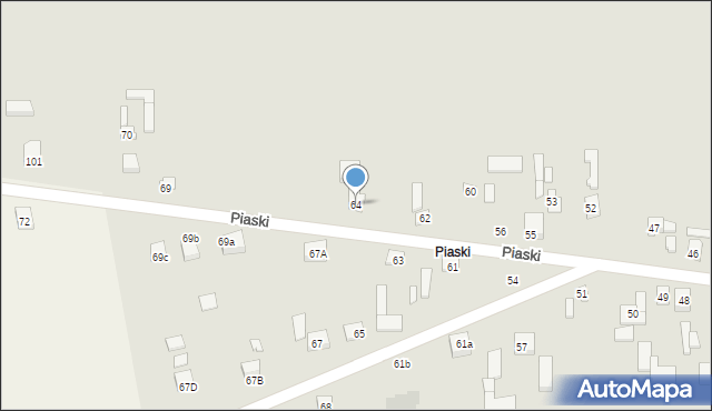 Lututów, Piaski, 64, mapa Lututów