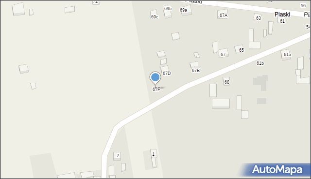 Lututów, Piaski, 67F, mapa Lututów