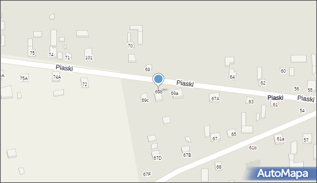 Lututów, Piaski, 69b, mapa Lututów