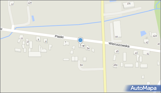Lututów, Piaski, 6b, mapa Lututów