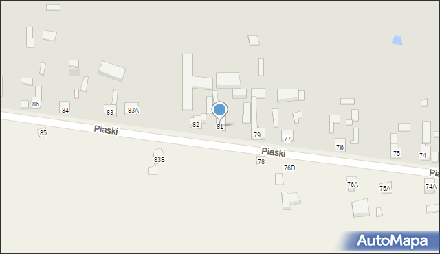 Lututów, Piaski, 81, mapa Lututów