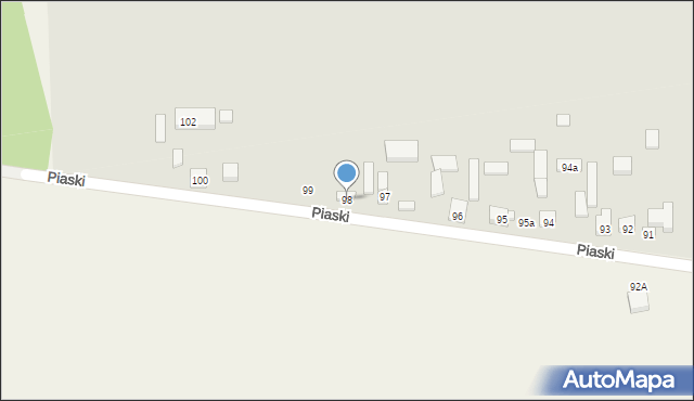 Lututów, Piaski, 98, mapa Lututów