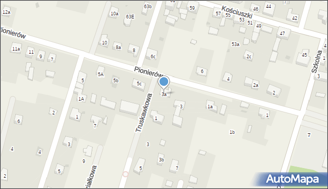 Lutynia, Pionierów, 3a, mapa Lutynia