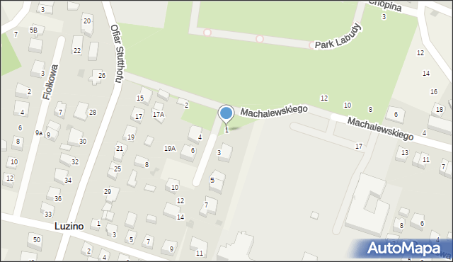 Luzino, Pileckiego Witolda, rtm., 1, mapa Luzino