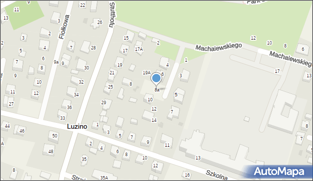 Luzino, Pileckiego Witolda, rtm., 8a, mapa Luzino