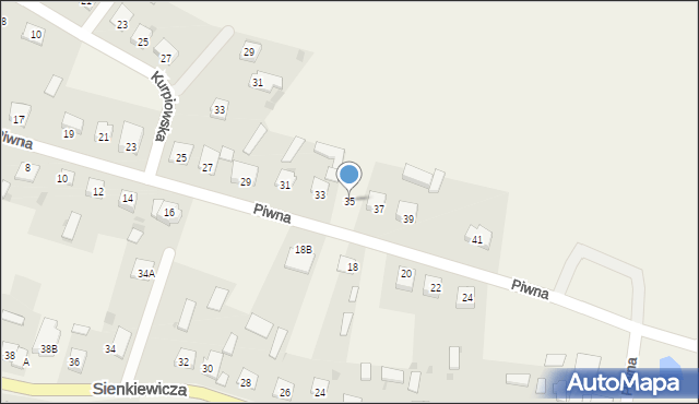 Łyse, Piwna, 35, mapa Łyse