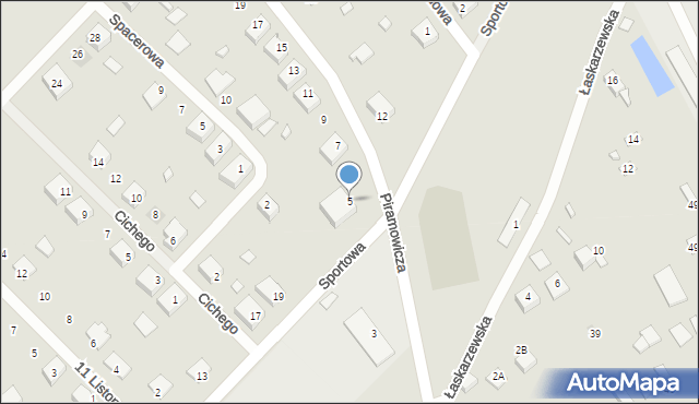 Maciejowice, Piramowicza Grzegorza, ks., 5, mapa Maciejowice