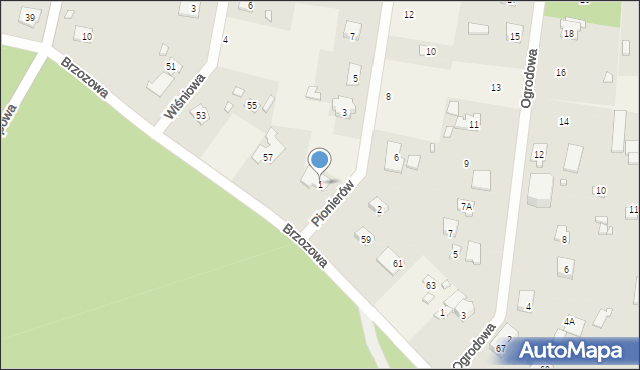 Magdalenka, Pionierów, 1, mapa Magdalenka