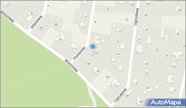 Magdalenka, Pionierów, 4, mapa Magdalenka