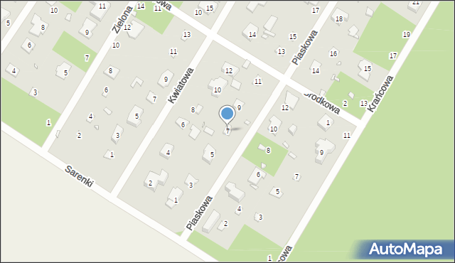 Magdalenka, Piaskowa, 7, mapa Magdalenka