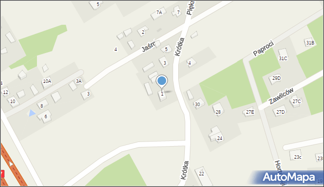 Majdan, Piękna, 1, mapa Majdan