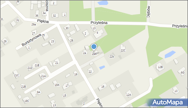 Majdan, Piękna, 24A, mapa Majdan