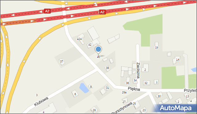 Majdan, Piękna, 40, mapa Majdan