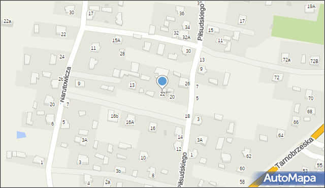 Majdan Królewski, Piłsudskiego Józefa, marsz., 22, mapa Majdan Królewski