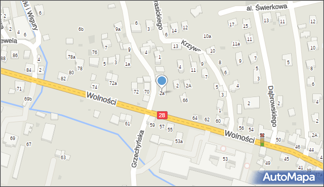 Maków Podhalański, Piasta, 2a, mapa Maków Podhalański