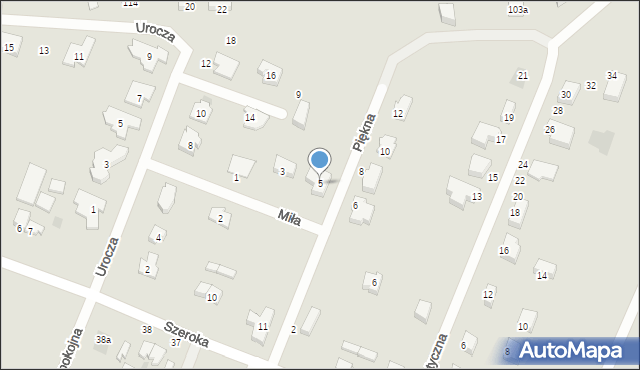 Malbork, Piękna, 5, mapa Malborka