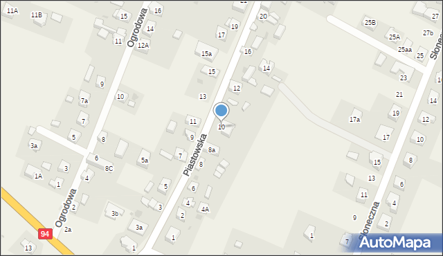 Marcinkowice, Piastowska, 10, mapa Marcinkowice